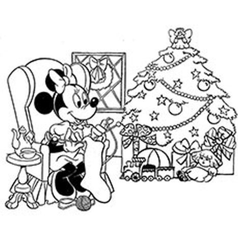 Minnie mouse Christmas coloring pages part 6